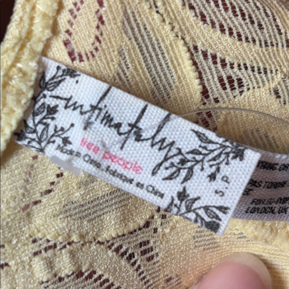 Intimately Free People Yellow Lace Bralette, Small - Picture 6 of 6